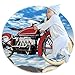 Produktbild TIZORAX Klassischer Motorradteppich für Wohnzimmer, Schlafzimmer, Kinderzimmer, Zuhause, Esszimmer, Teppich, 60 cm, rund, Polyester, Mehrfarbig, 100x100cm/39.4x39.4 inch