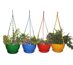 First Smart Deal Plastic Hanging Pot Multi - Pack of 4