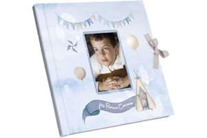 A ARGUVAL EDITORIAL Libro comunión niño Tiendas con Portada Personalizable con tu Foto| Medidas Libro 29 x 27 cm, tamaño Foto 10 x 15 cm| Arguval