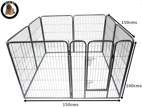 Ellie-Bo-Heavy-Duty-Modular-Puppy-Exercise-Play-Whelping-Pen-8-Pieces-100cms-High