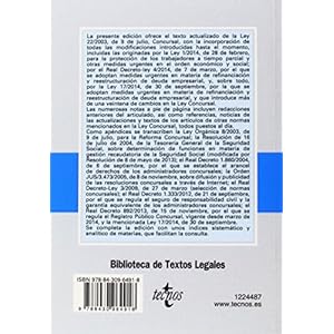 Ley Concursal: Con normativa de desarrollo