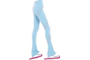 LIUHUO Women Girls Ice Figure Skating Practice Long Pants Premium Warm Tights Trousers Rhinestones Child Skating Leggings