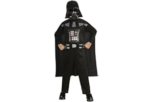 Star Wars Rubies Darth Vader Opp-Kostüm für Jungen oder Mädchen, Schwarz bedruckter Jumpsuit mit beiliegendem Umhang und Maske, offizielles Halloween-Kostüm, Weihnachten, Karneval und Geburtstag