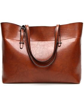 Flada Women's Handtaschen PU Leder Umhängetasche große Kapazität Tote Taschen für die tägliche Arbeit