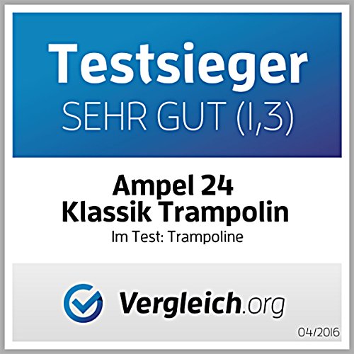 Ampel 24 Outdoor Trampoline Ø 430 cm blau oder grün | Gartentrampolin mit verstärktem Sicherheitsnetz | belastbar bis 160 kg | verschiedene Ausführungen - 5