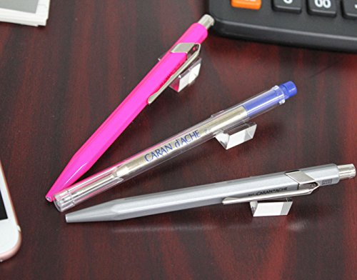 CARAN d’ACHE – Kugelschreiber 849 aus Metall – Fluo Rosa - 4