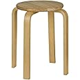 Premier Housewares Wooden Stool Small Stool Stacking Stools Tropical Hevea Wood Stool Anti-Fungal Wooden Stacking Stools 44 X 37 X 37 Cm