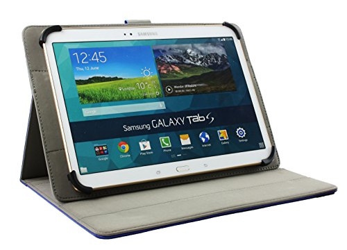 Emartbuy® Denver TIQ-11003 10.6 Zoll Tablet Universalbereich ( 10 – 11 Zoll ) Blau Multi Angle Exekutiv Folio Mappen Kasten Abdeckung mit Kartensteckplätze + Eingabestift - 2