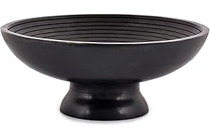 Indus Lifespace Decorative Bowls Wooden Centerpiece Table Decorations Natural Candle Holder Centerpieces for Dining Room Kitchen (30.48cm x 30.48cm x 12.7cm)