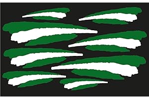 VO DESIGN Luckygrafic Pegatinas Bandera Andalucía Adhesivas Pack 8 Stickers Vinilo de Minimalista Verde Resistente al Agua Rectangular para Coche Ventana Casco