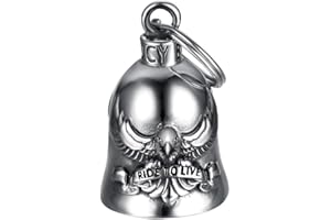 MOCY BELL - Moto campana EAGLE Ride to Live Guardian Gremlin Mocy Bell Acciaio inox Argento