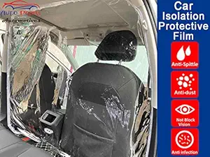 Auto Pearl Isolation Curtain & Protective Transparent PVC Car Safe Protector Rear Side Divider Film for - Innova 2012 2013