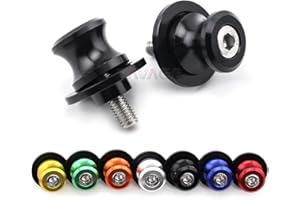 ROCKMUTE Bobinas deslizantes para Kawasaki Z650 Z800 Z900 Z1000 Z1000SX ZX6R ZX10R Ninja 650 Soporte trasero de motocicleta Tornillo 8mm (negro)