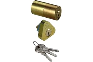 CISA 102139000, Coppia di Cilindri da Applicare, Esterno a Tubo, Lunghezza 50 mm, Ottone Smerigliato
