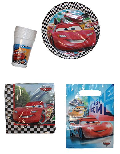 Preisvergleich Produktbild 42 Teile Disney Cars Einweg Partygeschirr Party Set