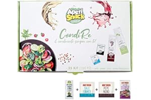 APERI SNACK Aperisnack® - AP20.001.03 Condimento per Insalate 100 Kit (400pz) bustine di Sale, Pepe, Olio e Aceto balsamico Modena IGP Monodose