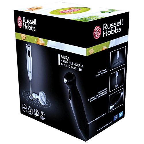 Russell Hobbs 21503-56 Aura 2-in-1 Stabmixer, variable Geschwindigkeitsregelung, Edelstahl-Mixfuß - 2