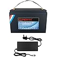 12V 100Ah LifePo4 Battery with Perfect BMS Grade A Cells Lithium Iron Phosphate Battery for Car Trolling Motor Solar Panels RV Boat Golf Cart Off Grid Applications