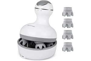 LATME Masajeador Eléctrico de Cabeza de Cuero Cabelludo Masajeador Portátil Cabezas con 84 Nodos,para Estimular Crecimiento del Cabello y Relajación del Estrés