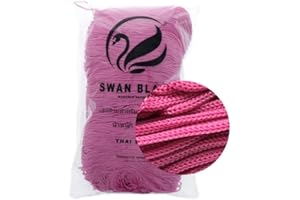 filati italiani cordini Swan Black, 500g e assortimento Accessori per Borse (Orchidea)