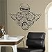 Produktbild guijiumai Auto Maschine Motor Wandaufkleber Motor Vinyl Aufkleber Home Interior Garage Decor Abnehmbare Decor Wandkunst Aufkleber rot 81 x 95 cm