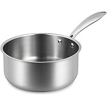 Batterie De Cuisine 5 Pièces Inox 18/10 Triply Menastyl - Fabriqué En France, Compatible Induction, Sans PFAS