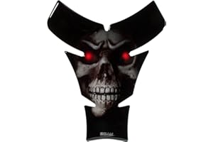 BIKE-label X500124VA Protège-réservoir 3D, Autocollants moto, Crâne, noir, mort