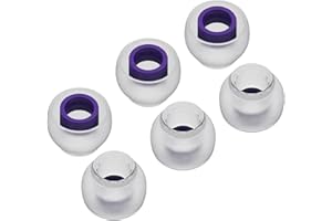 Yinyoo Tri Clarion wymienne silikonowe końcówki douszne, gumowe końcówki do dyszy wewnętrznej 4,00–5,50 mm, słuchawki douszne, zestaw słuchawkowy, zestaw 6 sztuk, 3 pary, rozmiar M