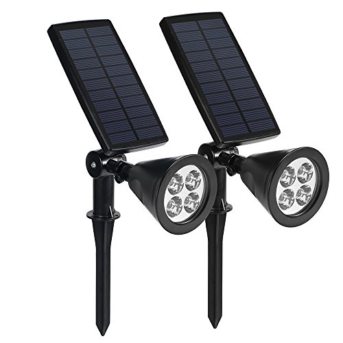Gartenleuchte Solarleuchte 200 LM Strahler mit 3 Modus wetterbeständige Solar lampe Wegelampe Außenbeleuchtung für Garten, Balkon usw.