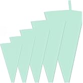 Shirene Pastry Sleeves, 5 Pieces Professional Pastry Sleeve, Reusable Silicone Pastry Sleeve for DIY Cake Decorating Tools Bi
