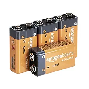 AmazonBasics 9 Volt Everyday Alkaline Batteries (4-Pack)