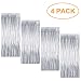 Produktbild 4 Stück Folien-Vorhänge Metallic Fransen Vorhänge silber schimmernd Vorhang für Geburtstag Weihnachten Party Dekoration