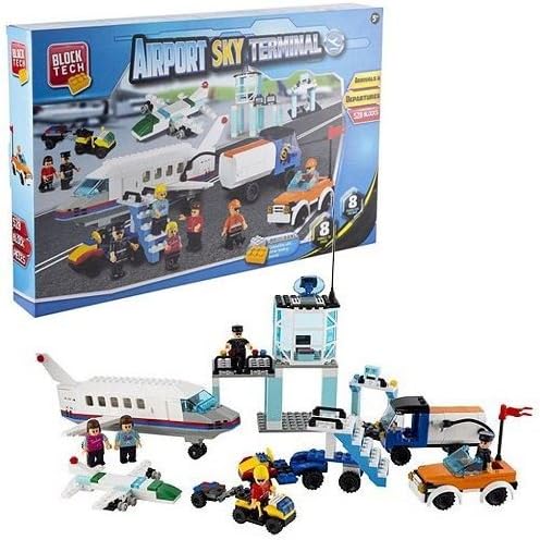 Block Tech EXTRA LARGE SET - Airport Sky Terminal, Arrivals &amp; Departures 528 Blocks. Compatible with all Construction Sets
