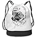 Produktbild DFBRV Men & Women Waterproof Large Storage Drawstring Backpack - Astronaut Dog BraveTravel Stars Space Cinch Backpack Sackpack Tote Sack for Gym Hiking School