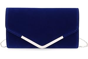 EVEOUT Carteras de mano y clutches de Mujer Terciopelo Embrague de noche con cadena Bolsa de hombro Monedero para Banquete fiesta