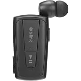S-link SL-BT105 Siyah Mobil Telefon Uyumlu Makaralı Titreşimli Bluetooth Kulaklık