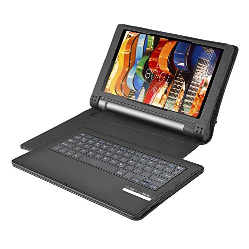 Lenovo YOGA Tablet 3-10 QWERTZ Tastatur, ELTD Bluetooth Tastatur (QWERTZ Tastatur) für Lenovo YOGA Tablet 3-10, Not für Lenovo YOGA Tablet 3-10 Pro – mit Standfunction, Schwarz - 5