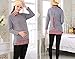 ANNO Maternity Plus Size False 2 Lapel Collar Long Sleeve Check Pregnant Shirt US XL(Asian XL) Grey