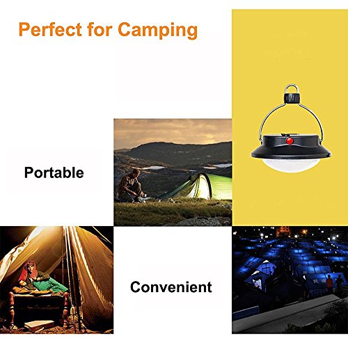 Camping Lampe LED Campinglampe Zelt Laterne Camping Laterne – 60 LED Wiederaufladbare Hängende Lampe mit USB Kabel und Batterie für Camping Wandern und Notfall - 6