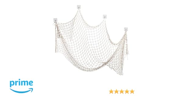 Zerhok Decor Fishing Net Beige Natural Cotton Decorative Netting