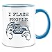 Produktbild Payton Clothing Ich Blitze Leute - I Flash People Colored Handle Coffee Mug - 11 oz Ceramic Cup