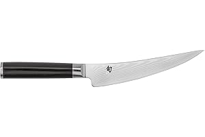 KAI Shun Classic Couteau à Désosser Gokujo 16,5 cm Longueur de Lame - Couteau Damas 32 Couches Noyau VG Max - 61 (±1) HRC - Manche en Pakkawood - Fabriqué au Japon - Couteau de Viande Japonais Forgé