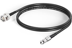 Superbat Cable Mini BNC a BNC Macho 1m HD/3G/6G Micro SDI a SDI 75 Ohm Belden 1855A para Video Assist, Cámara de Micro Estudio, Tarjeta Decklink Quad Capture, Monitor de Transmisión