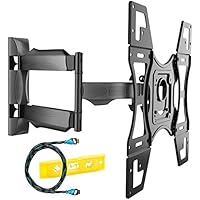 Invision Ultra Slim Orientabile Staffa per il Montaggio a Parete del TV Per la Maggior Parte dei 26-60 Pollici LED LCD Plasma Schermo Curvo Televisori, Max VESA 400x400mm - Include 1,8M Cavo HDMI (A2)