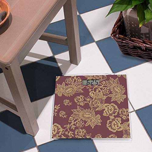 banjado – digitale Personenwaage Körperwaage 30cm x 30cm Glaswaage mit Motiv Alt Romantisch - 2