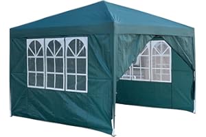 PANANA Pop Up Gazebo, Waterproof Pop Up Gazebo Marquee Garden Awning Party Tent CanopyPop Up Tent Garden Outdoor 2m/ 2.5m/3m