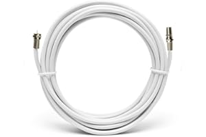 RosenetSys Virgin/Sky Extension Cable - suitable for Virgin Media (all equipment including 360, V6, Hub 3 4 and 5) and Sky & Freesat boxes Coaxial (2m White)