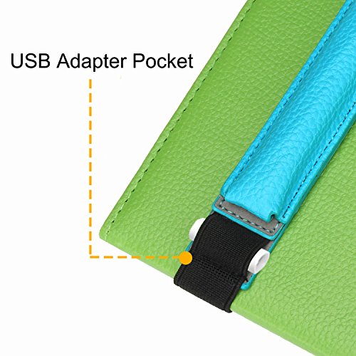 Apple Pencil hülle halter, SOCU Premium-PU Leder Bleistift Taschen Sleeve abnehmbare Beutel-Abdeckung für Apple-Bleistift für iPad Pro 9.7, 12.9 Zoll azurblau - 6