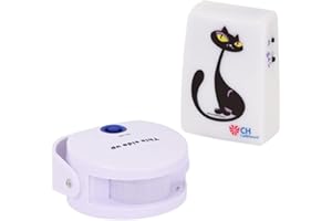 Unbekannt Cat Doorbell – Türklingel für Katzen mit Licht und Tonsignal, Katzenklingel, Alternative für Katzenklappe, Bewegung