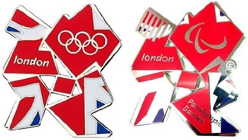 Duo Union Jack Metal Fridge Magnet Official London 2012 Olympic &amp; Paralympic Game Memorabilia Gift + Free London 2012 Official Keyring - Unique Collection only 5 in Stock